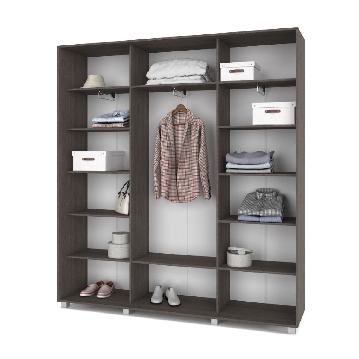 МАРТИН Шкаф-купе с зеркалами Анкор темный (2000*450) М403 | фото 2