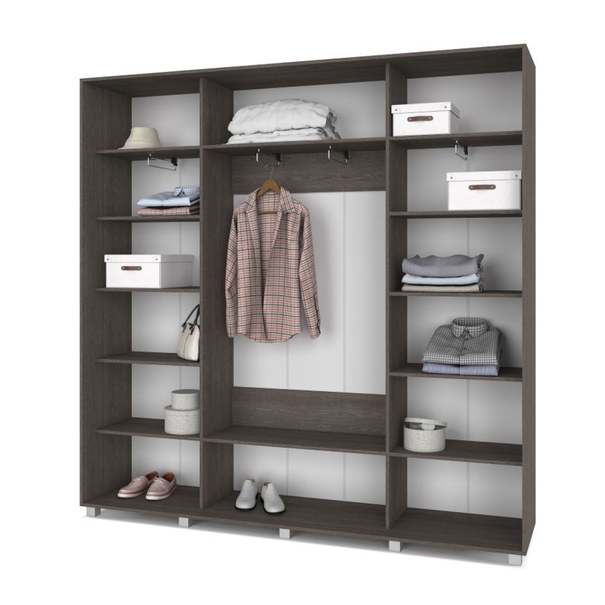 МАРТИН Шкаф-купе с зеркалами Анкор темный (2200*450) М423 | фото 2