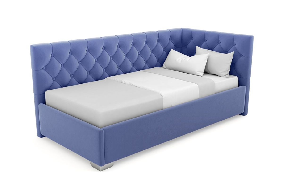 Кровать угловая Виола интерьерная +основание/ПМ/бельевое дно (90х200) | фото 13