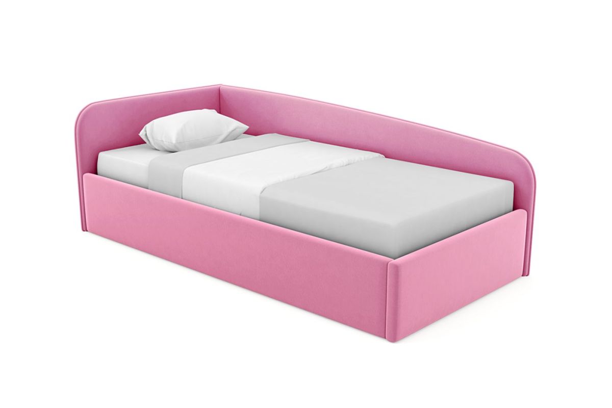 Кровать угловая Лэсли интерьерная +настил ДСП (120х200) | фото 12