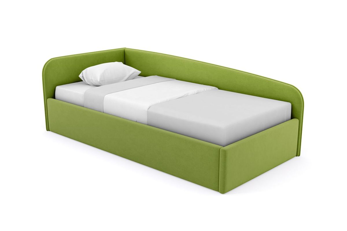 Кровать угловая Лэсли интерьерная +основание/ПМ/бельевое дно (80х200) | фото 22