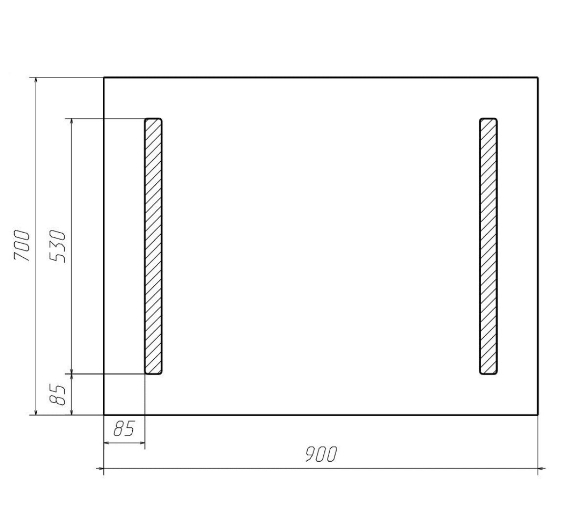 Зеркало Good Light 2-90 с подсветкой Sansa (GL7015Z) | фото 6