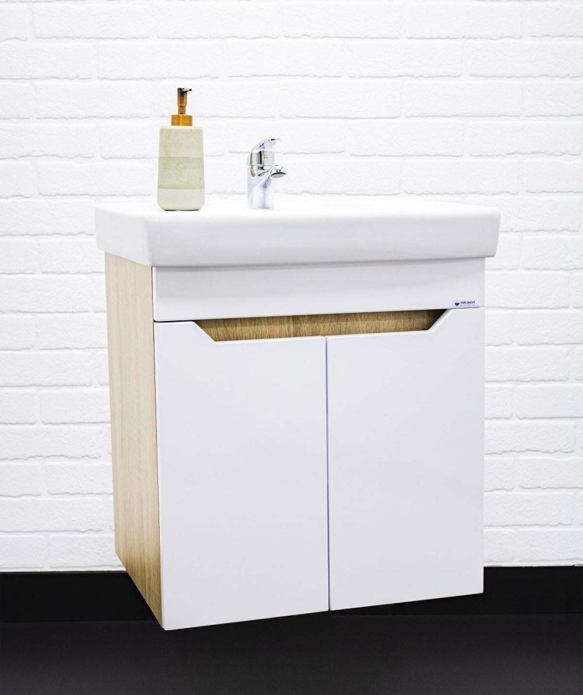 Тумба под умывальник "Енисей 50" Мечта без ящика подвесная Дуб сонома АЙСБЕРГ (DM2315T) | фото 7