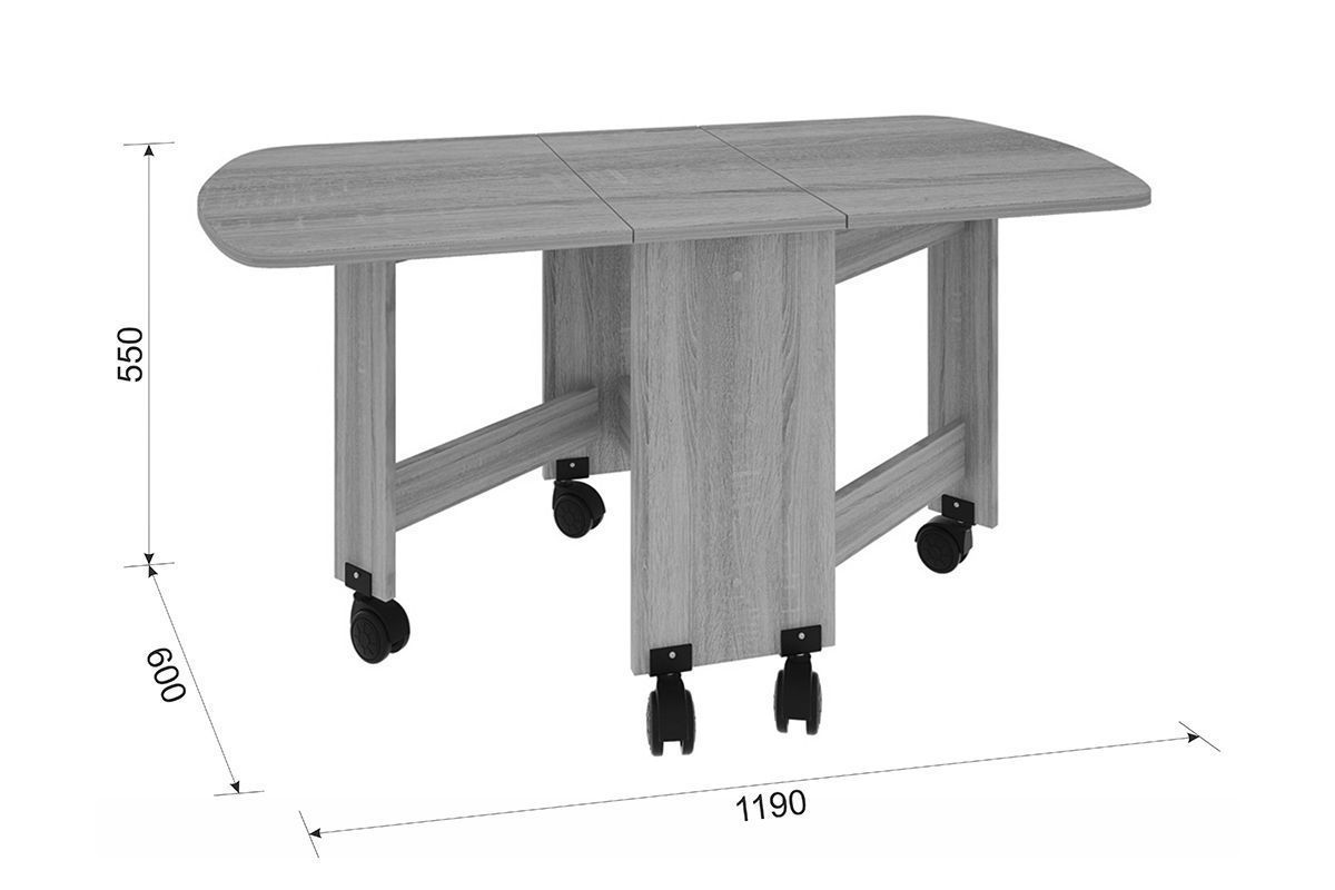 Стол Журнальный раскладной дуб сонома | фото 2