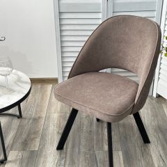 Стул DUNA 360 град. поворот. B5 Капучино, велюр / черный каркас, М-City | фото 7