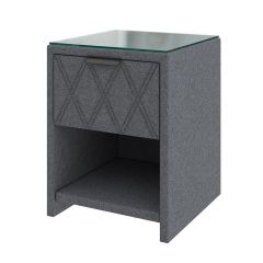PROxSON Тумба Side (Ткань: Рогожка Savana Grey (серый)) 44x45 | фото 2