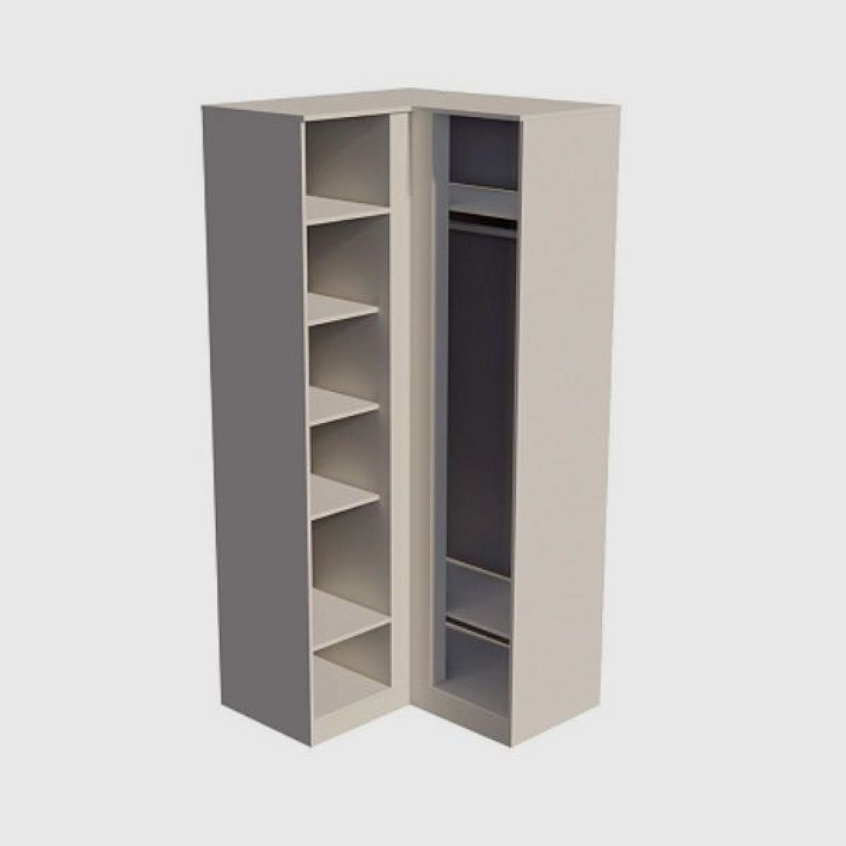 МОРИ МШУ 960.1 Шкаф угловой (ГРАФИТ) | фото 2